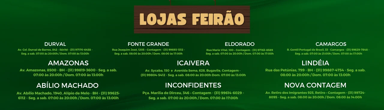 Lojas Feirão: endereços, telefones e horários das lojas