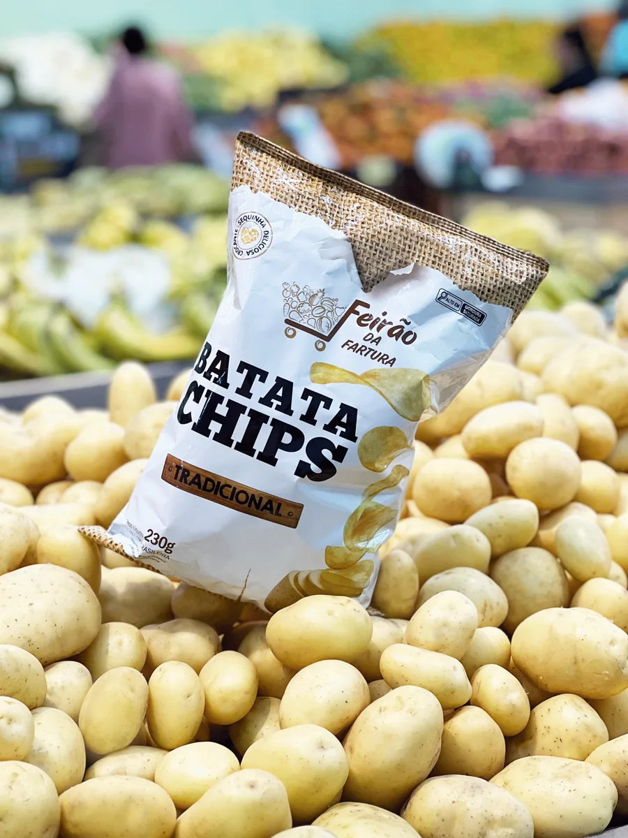 Batata chips do Feirão da Fartura